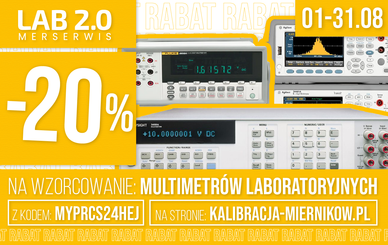 Sierpniowa okazja: Zniżka 20% na wzorcowanie multimetrów laboratoryjnych w Merserwis