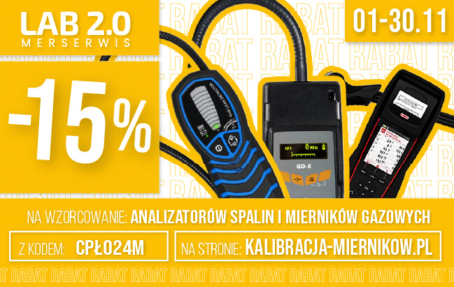 Kod na wzorcowanie analizatorów spalin i mierników gazowych
