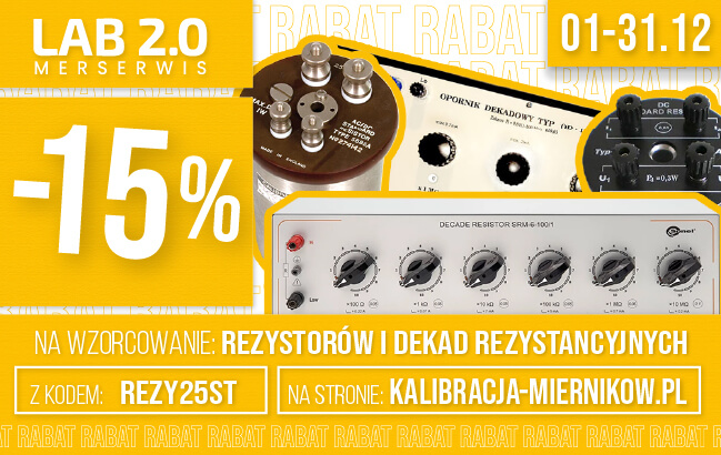 Kod rabatowy na wzorcowanie rezystorów i dekad rezystancyjnych